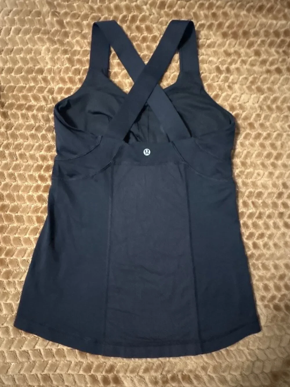 Like New Lululemon Push Your Limits Tank Top Black Built-In Shelf Bra 8